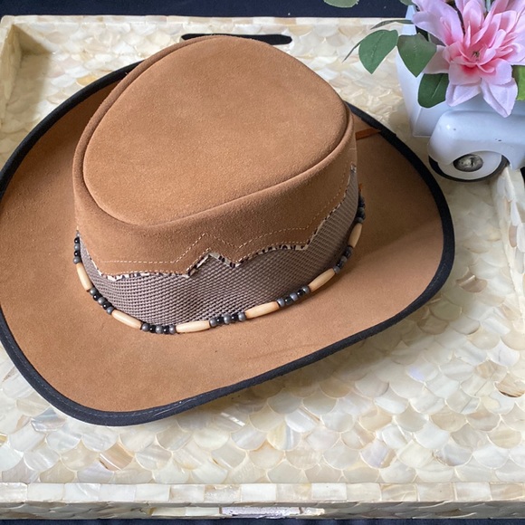 MEN'S HEAD'N HOME SIROCCO LEATHER HAT - Picture 5 of 12
